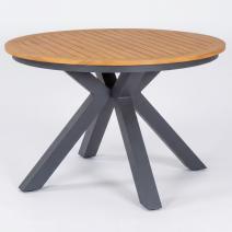  Стол круглый обеденный AMATO карбон, тик, фото 1 