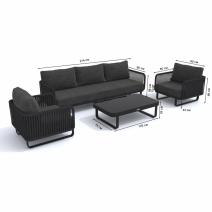  Лаунж зона БЕЛЛИСА С с трехместным диваном - маренго, фото 8 