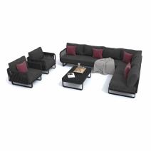  Лаунж зона угловая БЕЛЛИСА С модульная маренго, фото 3 