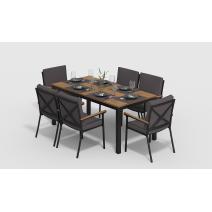  Белла 180 антрацит, алюминий / тик, фото 1 