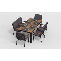  Белла 180 антрацит, алюминий / тик, фото 3 