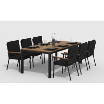  Белла 220 черная, алюминий / тик, фото 1 