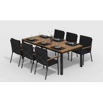  Белла 220 черная, алюминий / тик, фото 2 