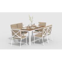  Белла 180 бежевая, алюминий / тик, фото 1 