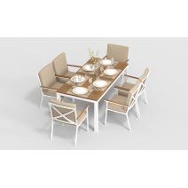  Белла 180 бежевая, алюминий / тик, фото 3 