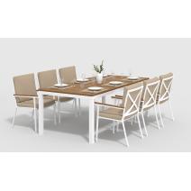  Белла 180 бежевая, алюминий / тик, фото 1 