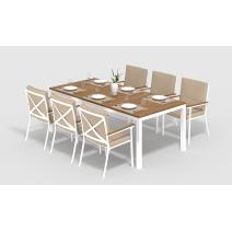  Белла 180 бежевая, алюминий / тик, фото 2 