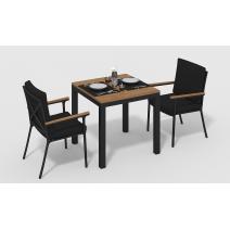  Белла 80 черная, алюминий / тик, фото 2 