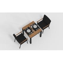  Белла 80 черная, алюминий / тик, фото 3 