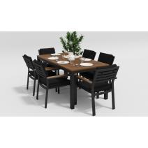  Белла 180 черная, алюминий / тик, фото 1 