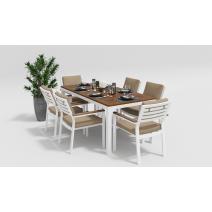  Белла 180 бежевая, алюминий / тик, фото 1 