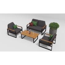  Белла антрацит, алюминий / ротанг / тик - 15%, фото 3 