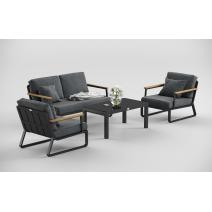  Voglie серая, алюминий / тик / стекло, фото 4 