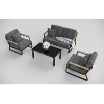  Voglie серая, алюминий / тик / стекло, фото 5 