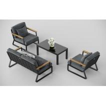  Voglie серая, алюминий / тик / стекло, фото 6 