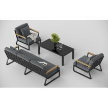  Voglie серая, алюминий / тик / стекло, фото 6 