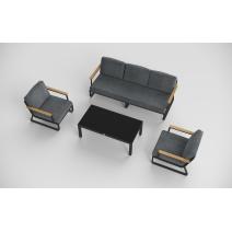  Voglie серая, алюминий / тик / стекло, фото 8 