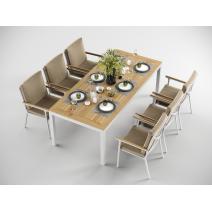  Patio Bella 220 белый, алюминий / тик, фото 3 