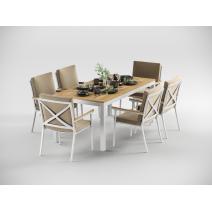  Patio Bella 180 белый, алюминий / тик, фото 3 