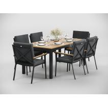  Patio Bella 180 серая, алюминий / тик, фото 1 