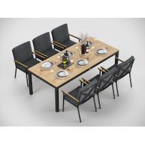  Patio Bella 220 серая, алюминий / тик, фото 2 