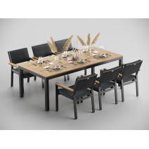  Patio Bella 220 серая, алюминий / тик, фото 3 