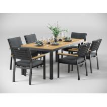  Patio Bella 180 серая, алюминий / тик, фото 1 