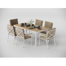  Patio Bella 180 бежевая, алюминий / тик, фото 1 