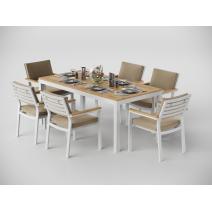  Patio Bella 180 бежевая, алюминий / тик, фото 2 