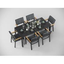  Малия 180 серая, алюминий / тик, фото 2 