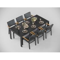  Малия 220 серая, алюминий / тик, фото 2 