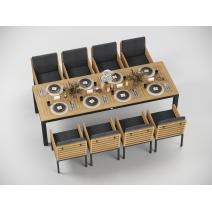  Белла 280 серая, алюминий / тик, фото 4 