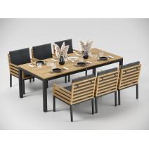  Patio Bella 220 серая, алюминий / тик, фото 3 