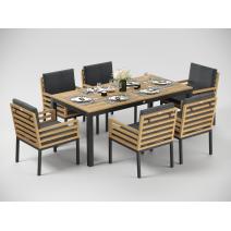  Patio Bella 180 серая, алюминий / тик, фото 3 