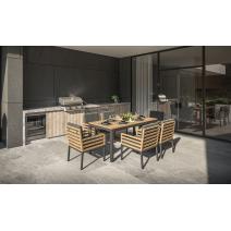  Patio Bella 180 серая, алюминий / тик, фото 1 