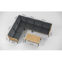  Patio Calma серая, тик / алюминий, фото 15 