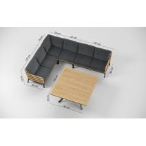  Patio Calma серая, тик / алюминий, фото 14 