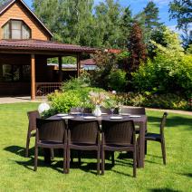  Обеденный комплект JULY L коричневый, фото 2 