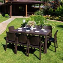  Обеденный комплект JULY L коричневый, фото 1 