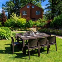  Обеденный комплект JULY L коричневый, фото 8 