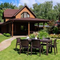  Обеденный комплект JULY M коричневый, фото 5 