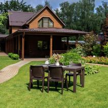  Обеденный комплект JULY S коричневый, фото 3 