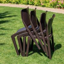  4 стула JULY коричневые, фото 6 