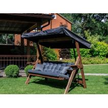  Качели LYON трехместные из лиственницы(серые подушки), фото 1 