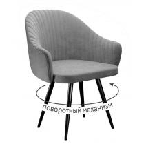  Стул DikLine 439 поворотный, TW09 светло-серый, ножки черные, фото 1 