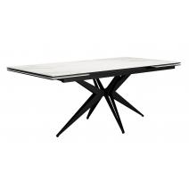  Стол DikLine KW160 керамика белый мрамор С41 матовая/опоры черные (2 уп.), фото 1 