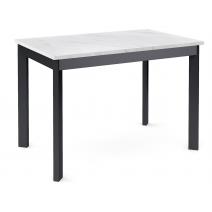  Стол Dikline L110 Мрамор белый (ЛДСП EGGER)/Опоры черный, фото 1 