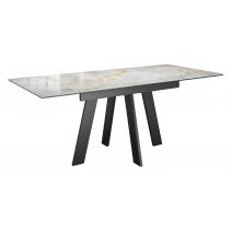  Стол DikLine SKM120 Керамика Titanium Silver River Polished/подстолье черное/опоры черные, фото 2 