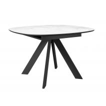  Стол DikLine BK100 Керамика Белый мрамор/подстолье черное/опоры черные, фото 1 