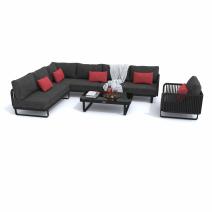  Лаунж зона угловая БЕЛЛИСА модульная маренго, фото 7 